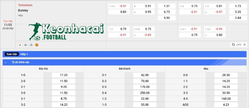 Soi kèo Tottenham vs Burnley, 21h30 ngày 11/05/2024 4 Soi kèo Tottenham vs Burnley - Tỷ lệ kèo Tottenham vs Burnley